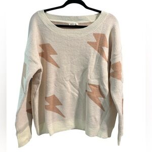 Miracle Ivory and Cream Star Sweater- Size‎ M/L